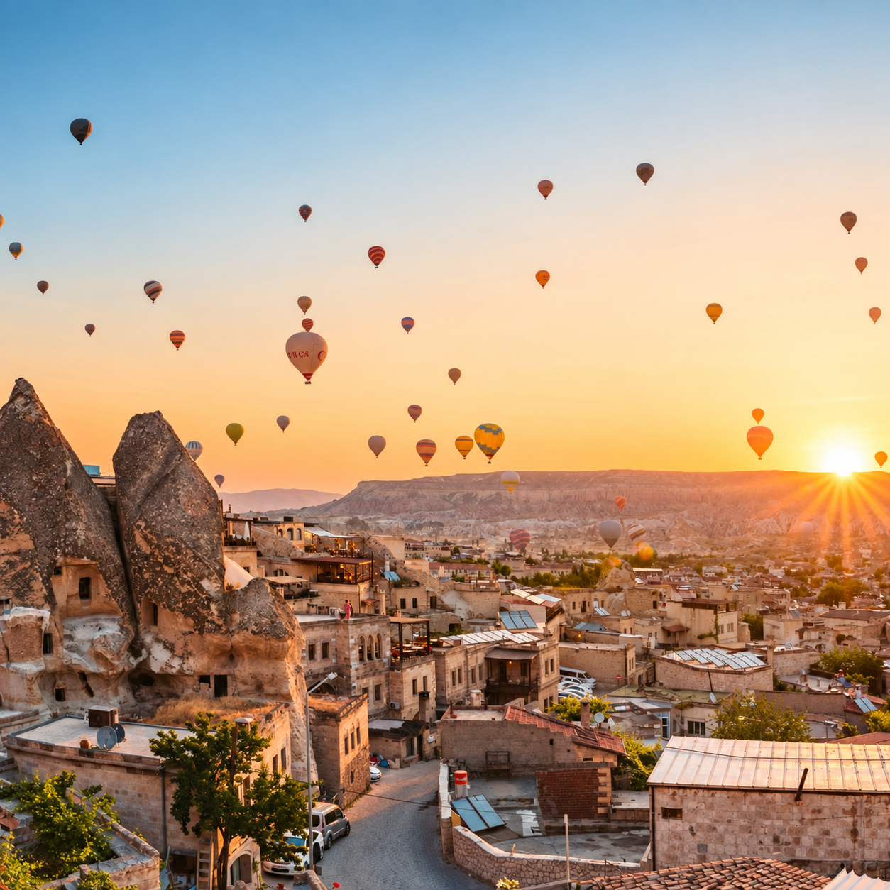 Paesaggio della Cappadocia in Turchia